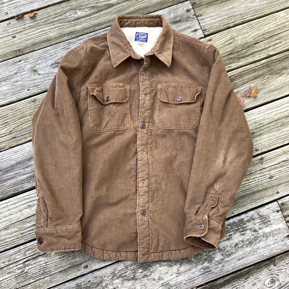 Excellent J.Crew Mens Corduroy Sherpa Lined Jacket Size M - Picture 3 of 12